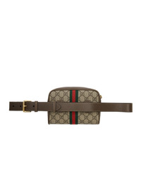 Gucci Brown Gg Supreme Ophidia Belt Bag