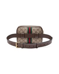 Gucci Brown Ophidia Gg Supreme Small Belt Bag