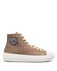 Versace Allover Greca High Top Sneakers