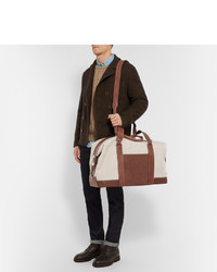 Brunello Cucinelli Textured Leather And Canvas Holdall