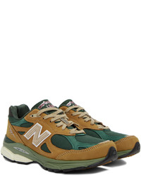 New Balance Tan Made In Usa 990v3 Sneakers