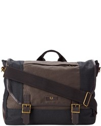 Fred Perry Waxed Canvas Satchel