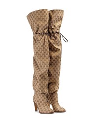 Gucci Original Gg 85 Canvas Over The Knee Boot