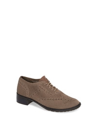 Brown Canvas Oxford Shoes