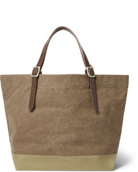 Porter Yoshida Co Leather Trimmed Canvas Tote Bag