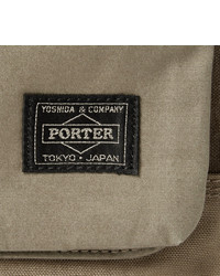 Porter Yoshida Co Leather Trimmed Canvas Tote Bag