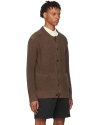 Mhl By Margaret Howell Brown Linen Cardigan