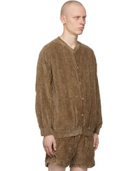 Remi Relief Brown Linen Pile Cardigan