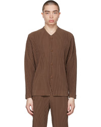 Homme Plissé Issey Miyake Brown Tailored Pleats 2 Cardigan