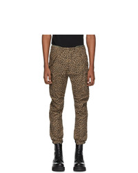 R13 Brown Leopard Military Cargo Pants