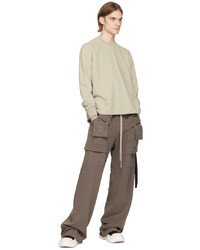Rick Owens DRKSHDW Gray Quilted Cargo Pants