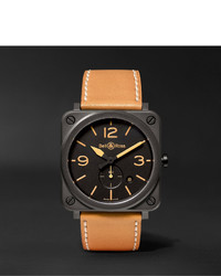 Bell & Ross Br S Heritage 39mm Ceramic And Leather Watch
