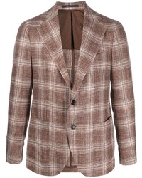 Tagliatore Check Pattern Single Breasted Jacket