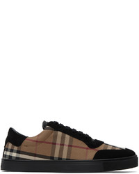 Burberry Brown Black Vintage Check Sneakers