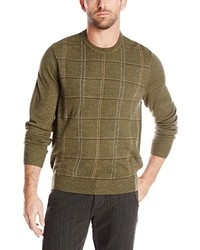 Brown Check Crew-neck Sweater