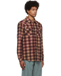 Noon Goons Brown Calico Western Flannel Shirt