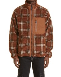 Burberry Vintage Check Fleece Jacket In Dark Birch Brown Chk At Nordstrom