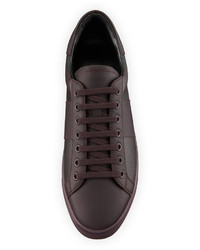 Burberry Ritson Pvc Check Leather Low Top Sneaker Wine