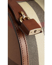 Burberry The Medium Alchester In House Check And Leather