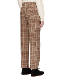 Auralee Brown Check Trousers