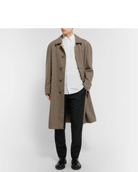 Maison Margiela Reversible Gingham Wool And Cotton Twill Trench Coat