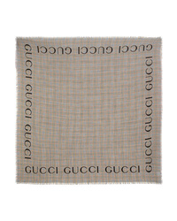 Gucci Gailes Prince Of Wales Checked Wool Scarf