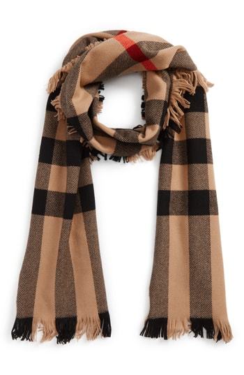 burberry half mega fringe scarf