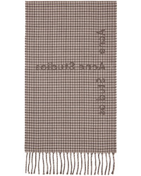 Acne Studios Taupe Check Scarf