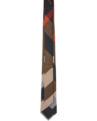 Burberry Brown Exaggerated Check Tie