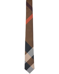 Burberry Brown Exaggerated Check Tie