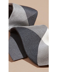 Burberry Modern Cut Check Jacquard Silk Tie