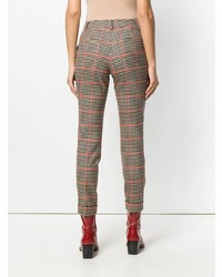 P.A.R.O.S.H. Checked Slim Fit Trousers