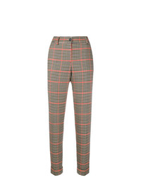 P.A.R.O.S.H. Checked Slim Fit Trousers
