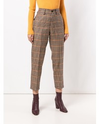 Pt01 Checked Cropped Trousers