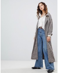 Brown Check Trenchcoat