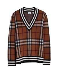 Burberry Maloney Check Jacquard Cashmere Sweater