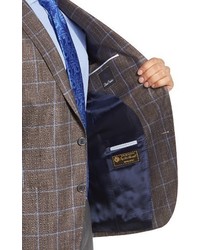 David Donahue Aiden Classic Fit Windowpane Wool Sport Coat