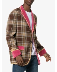 Gucci Med Check Wool Blend Blazer