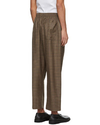 CONNOR MCKNIGHT Brown Wool Check Lounge Pants