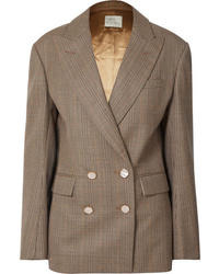 Hillier Bartley Checked Double Breasted Wool Blazer