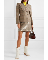 Fendi Double Breasted Prince Of Wales Checked Wool Jacket