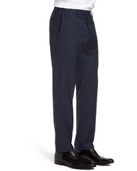 Incotex Flat Front Check Wool Trousers