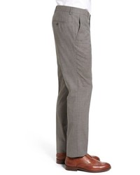 BOSS Genesis Flat Front Check Wool Trousers