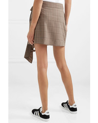Maggie Marilyn Got My Mind Made Up Checked Organic Wool Mini Skirt