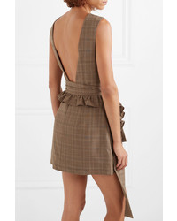 Maggie Marilyn Ive Got Your Back Checked Organic Wool Mini Dress