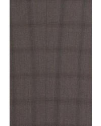 BOSS Hutsongander Trim Fit Windowpane Wool Suit
