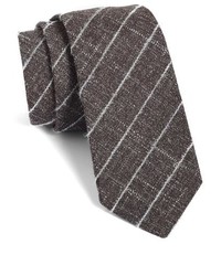 Brown Check Wool Tie