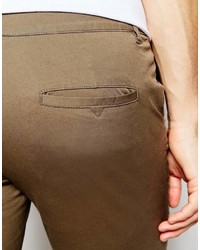 Asos Brand Extreme Super Skinny Chinos In Light Brown