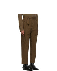 Lemaire Brown 4 Pleats Trousers