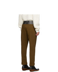 Haider Ackermann Brown Contrast Waistband Trousers